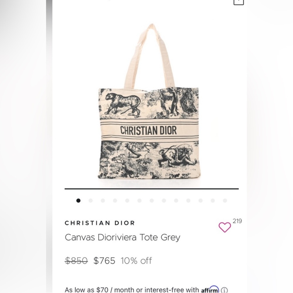 NEW Dior Riviera Large VIP Canvas Tote Bag- Sell for $850 - Picture 13 of 13